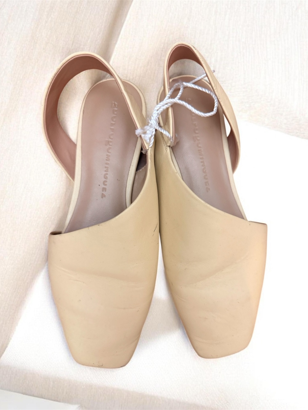 Women's Cream Slingback Flats